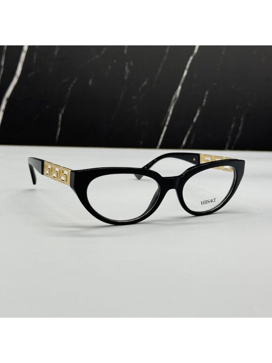 Versace VE3383 GB1 Black Cat Eye Women Eyeglasses Authentic NEW main image 10
